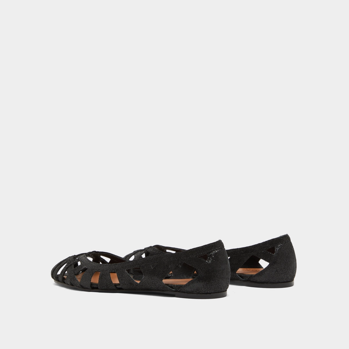 264- Deray Croute Laminee Noir Stylish Footwear