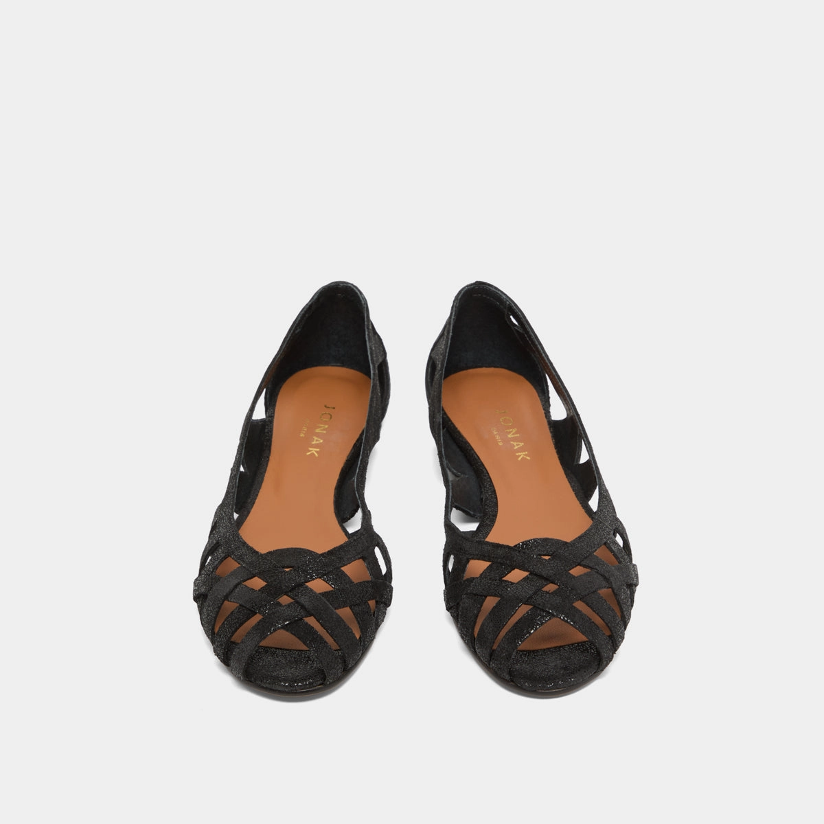 264- Deray Croute Laminee Noir Stylish Footwear