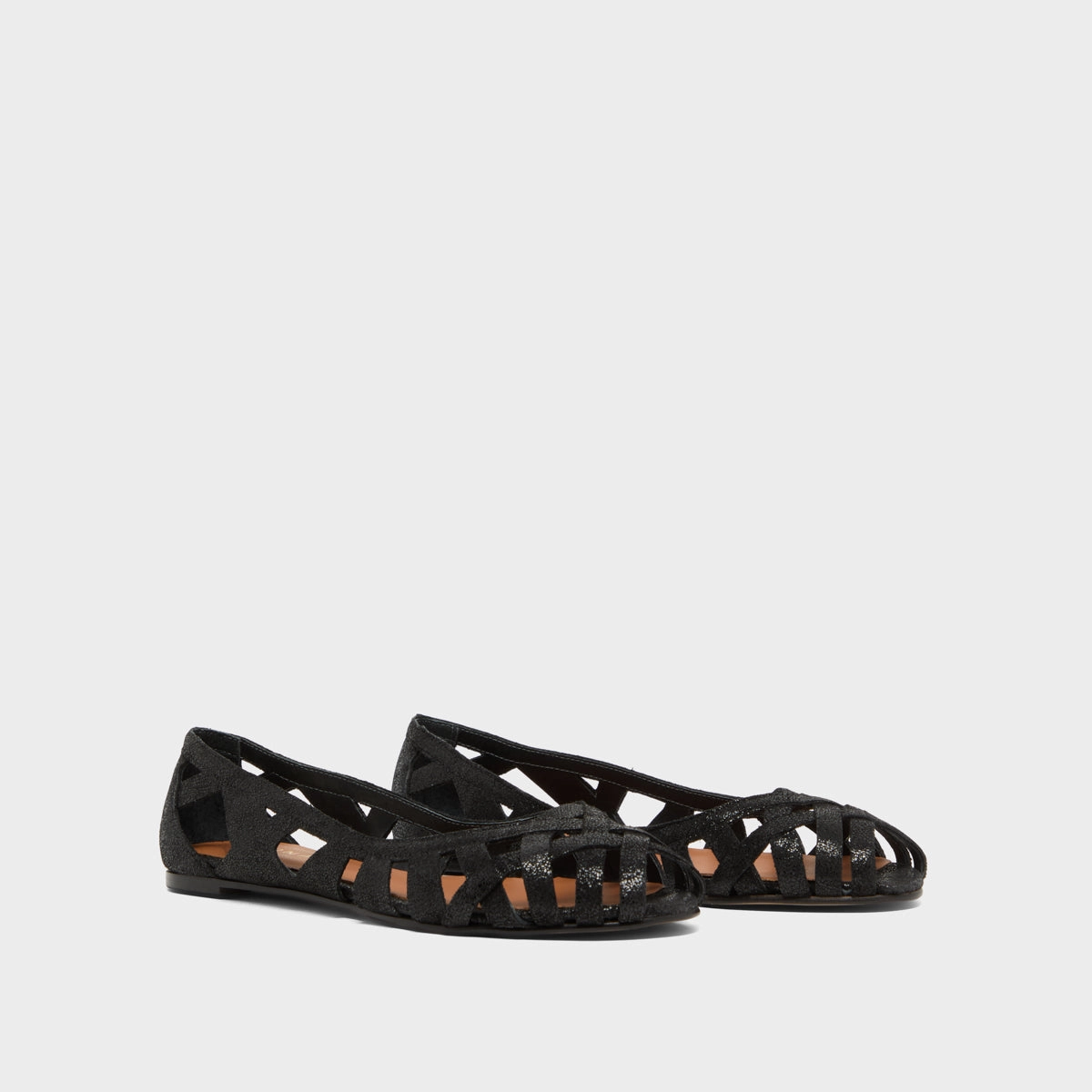 264- Deray Croute Laminee Noir Stylish Footwear