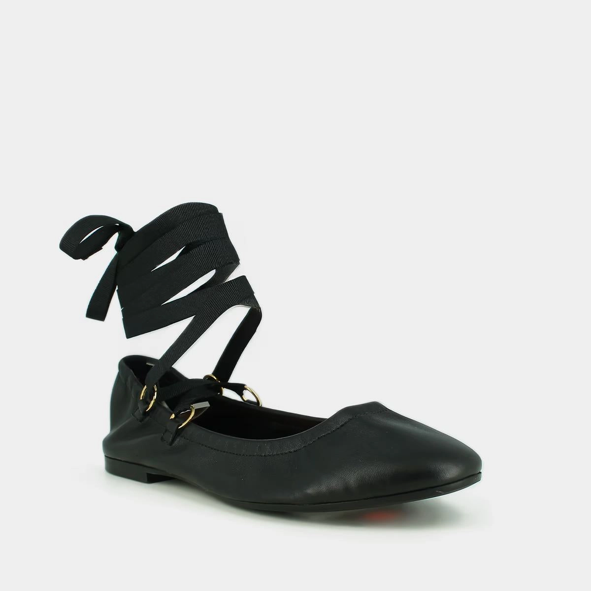 264- Desireuse Cuir Noir Stylish Footwear