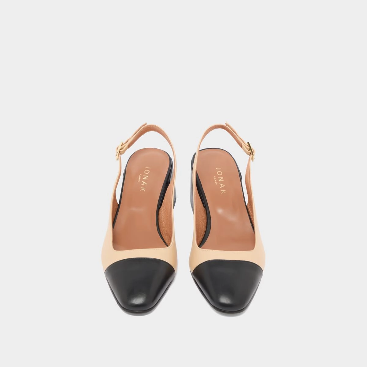 264- Dhapon Cuir/cuir Noir-beige Stylish Footwear