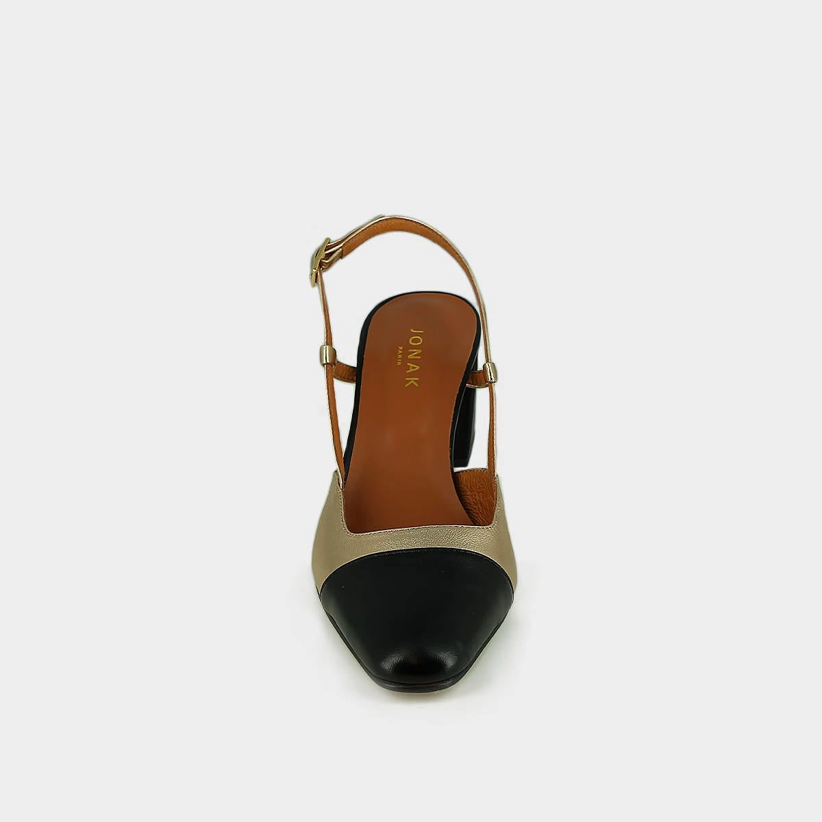 264- Dhapop Cuir/cuir Noir-platine Stylish Footwear