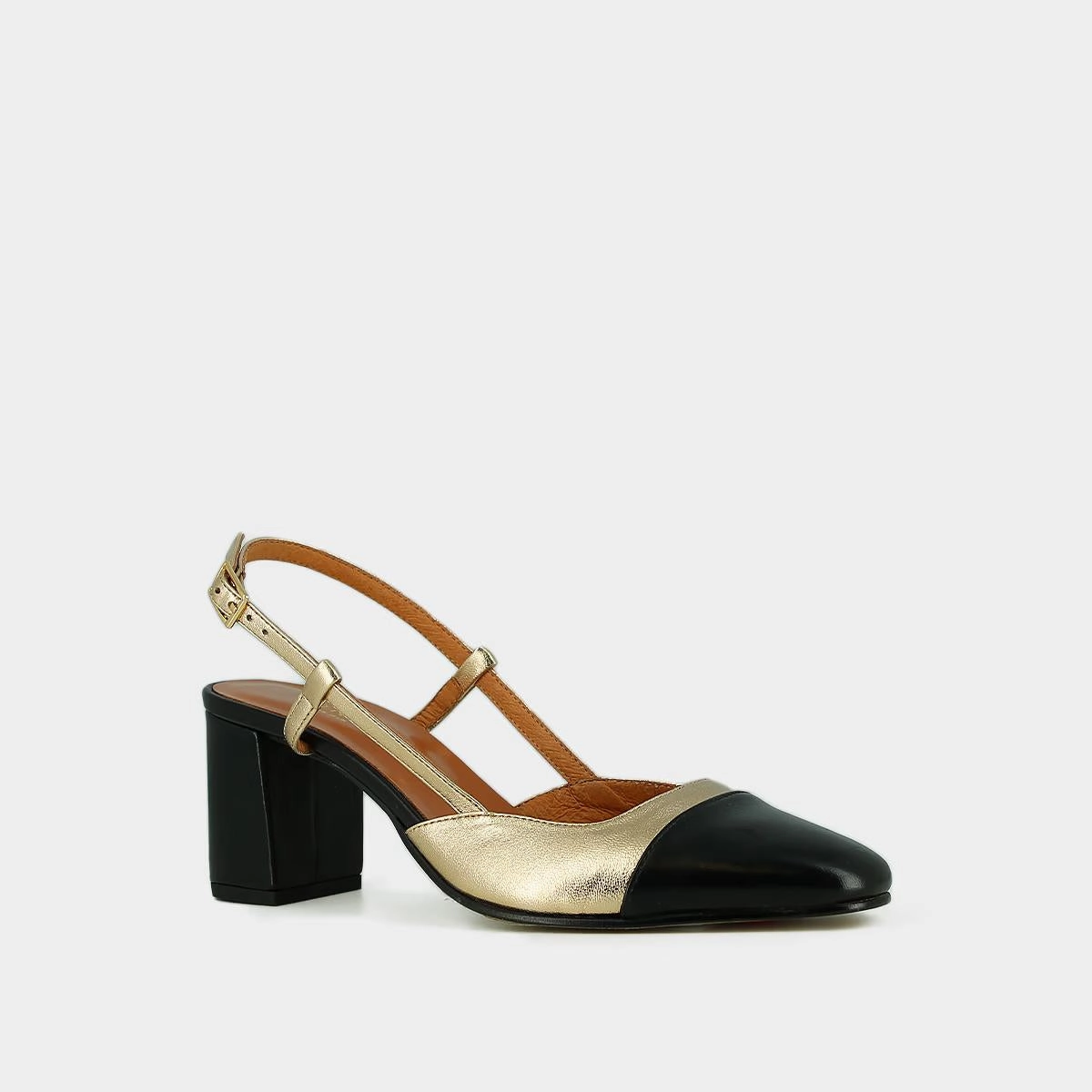 264- Dhapop Cuir/cuir Noir-platine Stylish Footwear