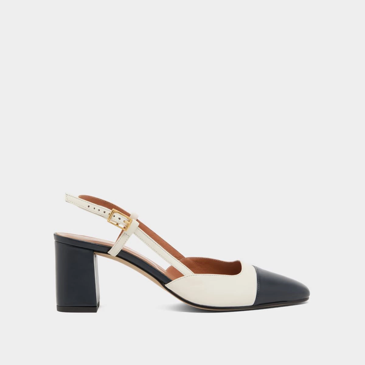 264- Dhapop Cuir Marine-ecru Stylish Footwear