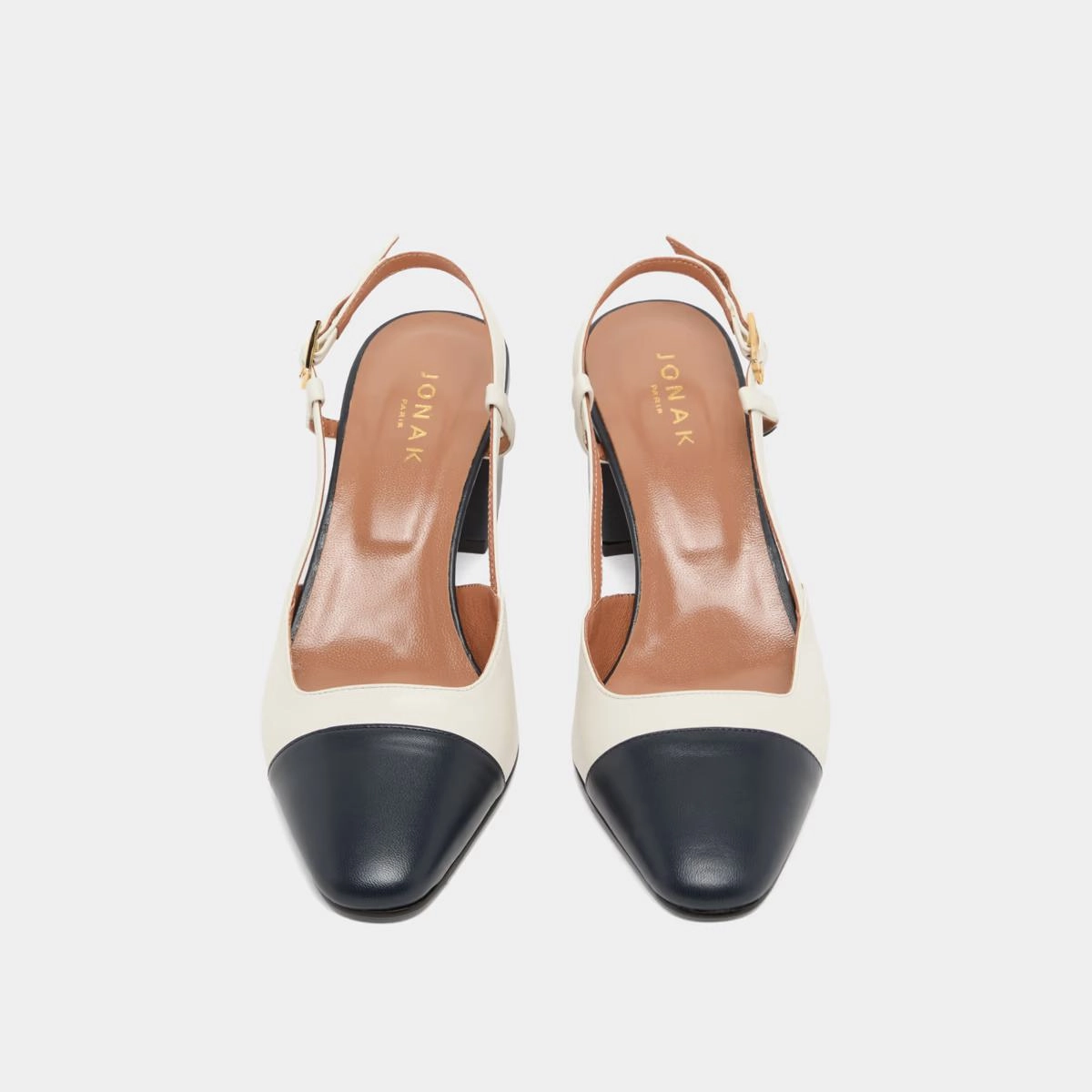264- Dhapop Cuir Marine-ecru Stylish Footwear