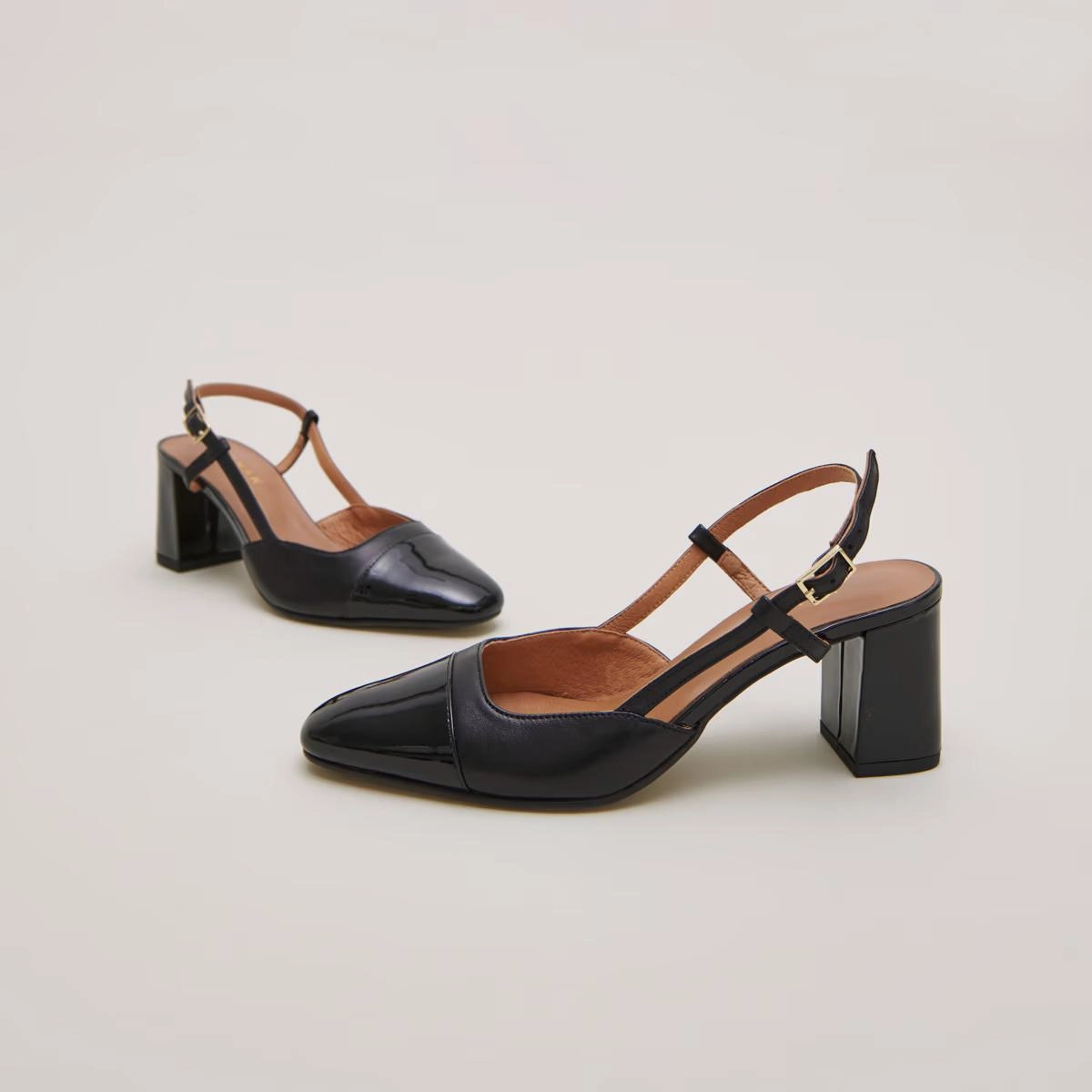 264- Dhapop Vernis/cuir Noir-noir Stylish Footwear