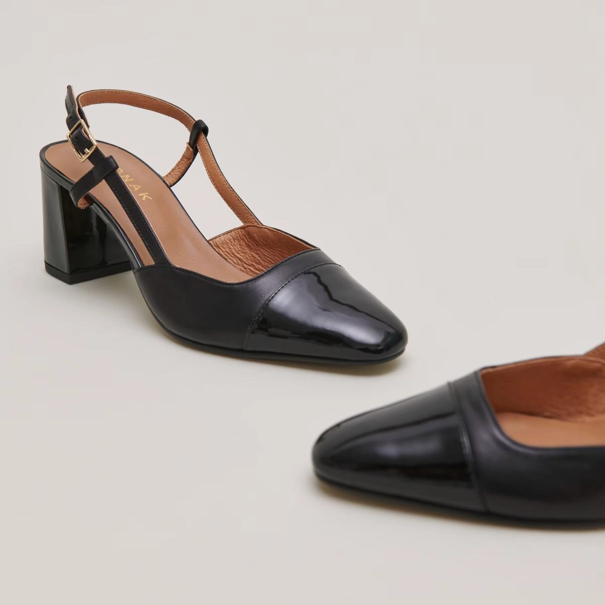 264- Dhapop Vernis/cuir Noir-noir Stylish Footwear