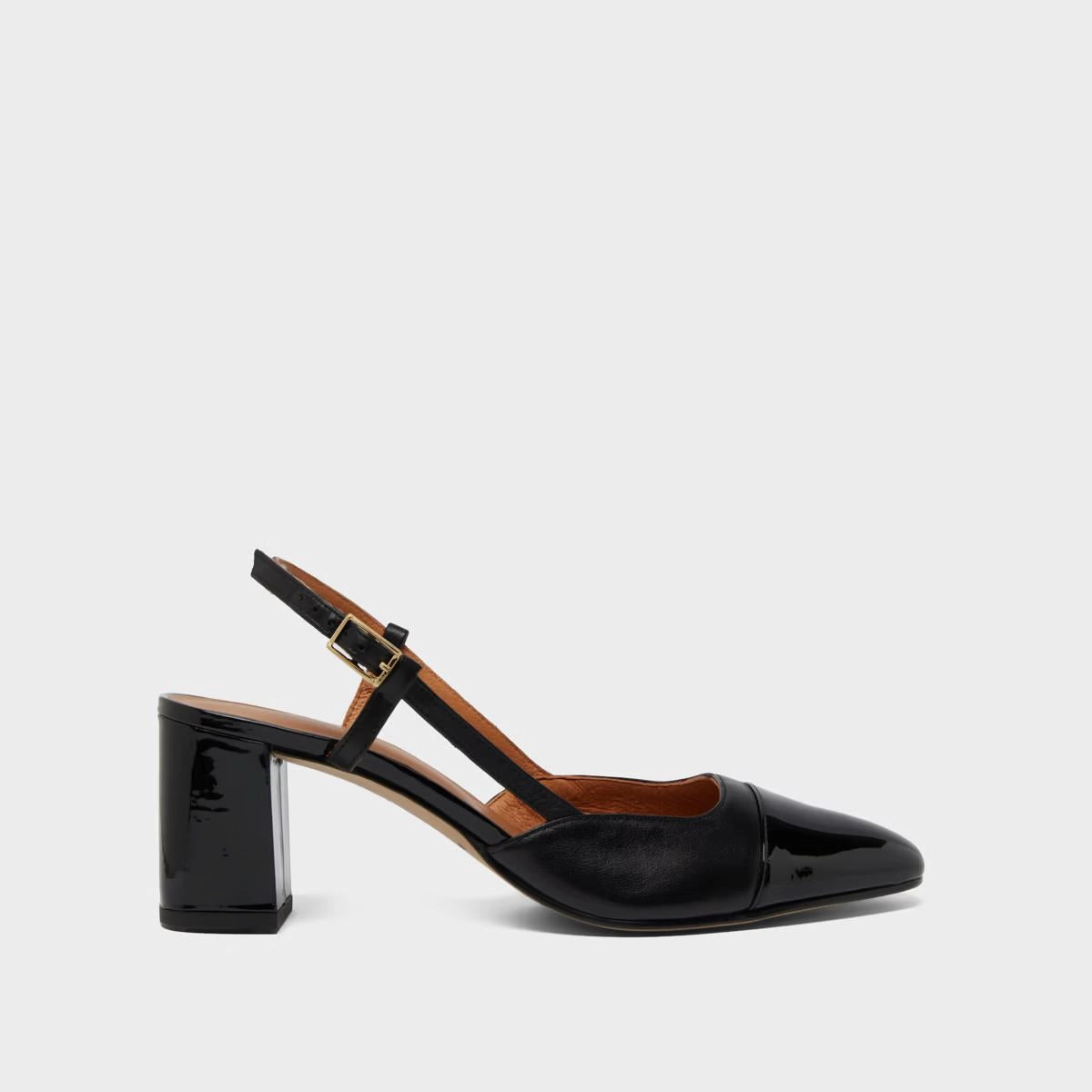 264- Dhapop Vernis/cuir Noir-noir Stylish Footwear