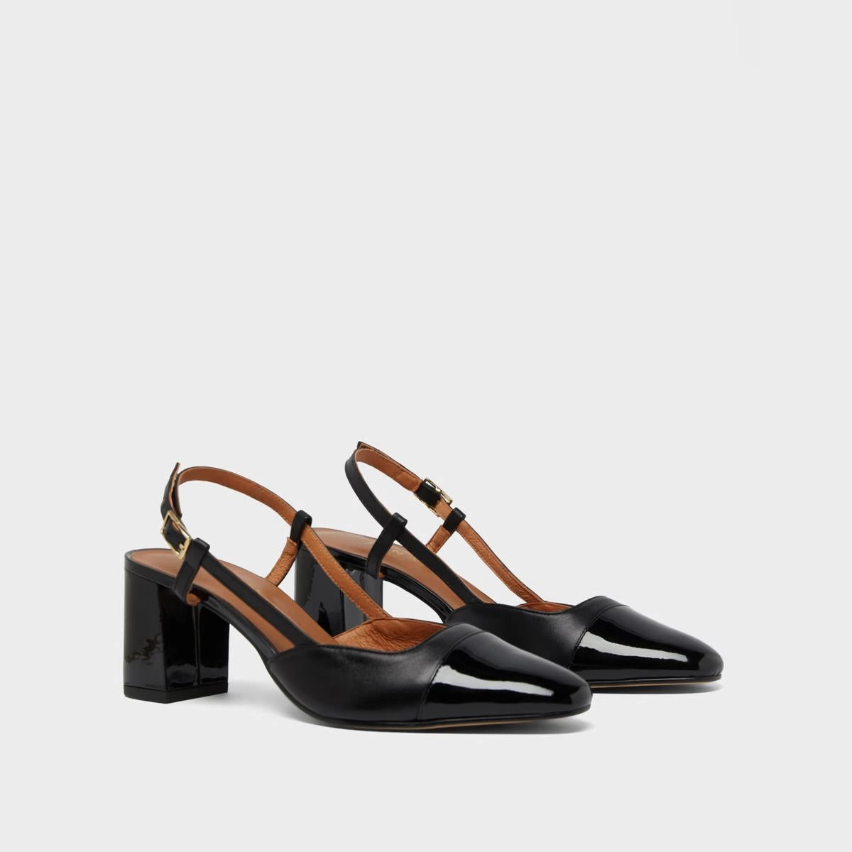 264- Dhapop Vernis/cuir Noir-noir Stylish Footwear
