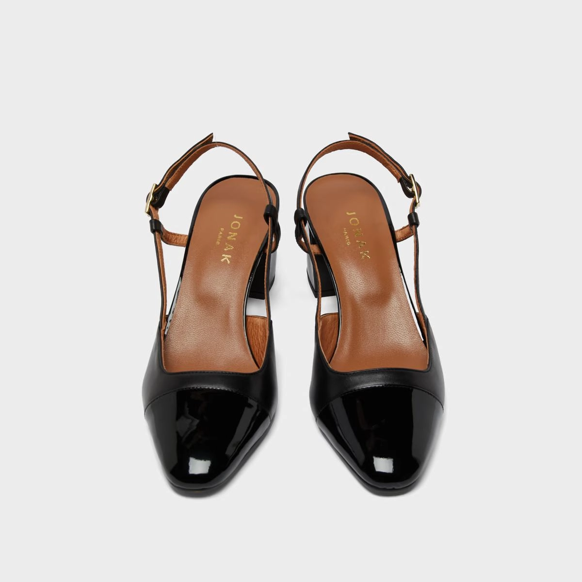 264- Dhapop Vernis/cuir Noir-noir Stylish Footwear