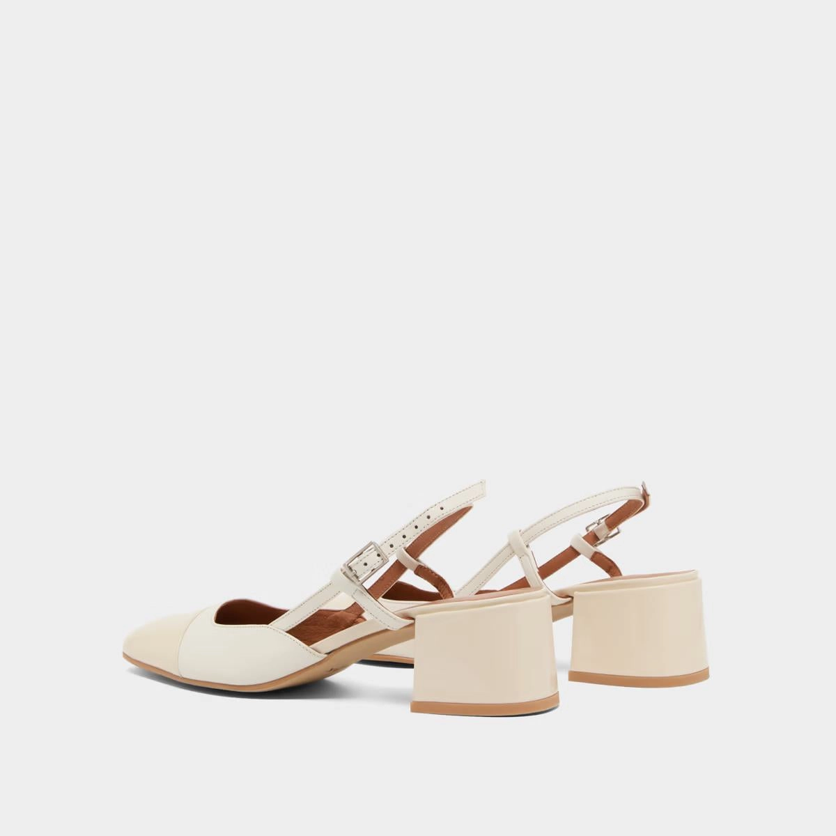 264- Dhapopy Vernis/cuir Ecru-ecru Stylish Footwear