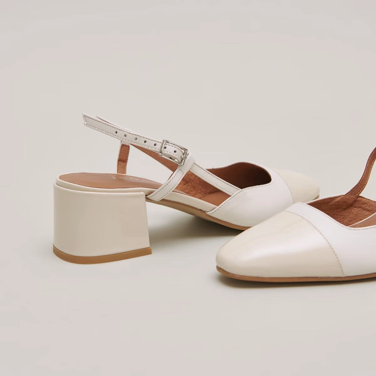 264- Dhapopy Vernis/cuir Ecru-ecru Stylish Footwear