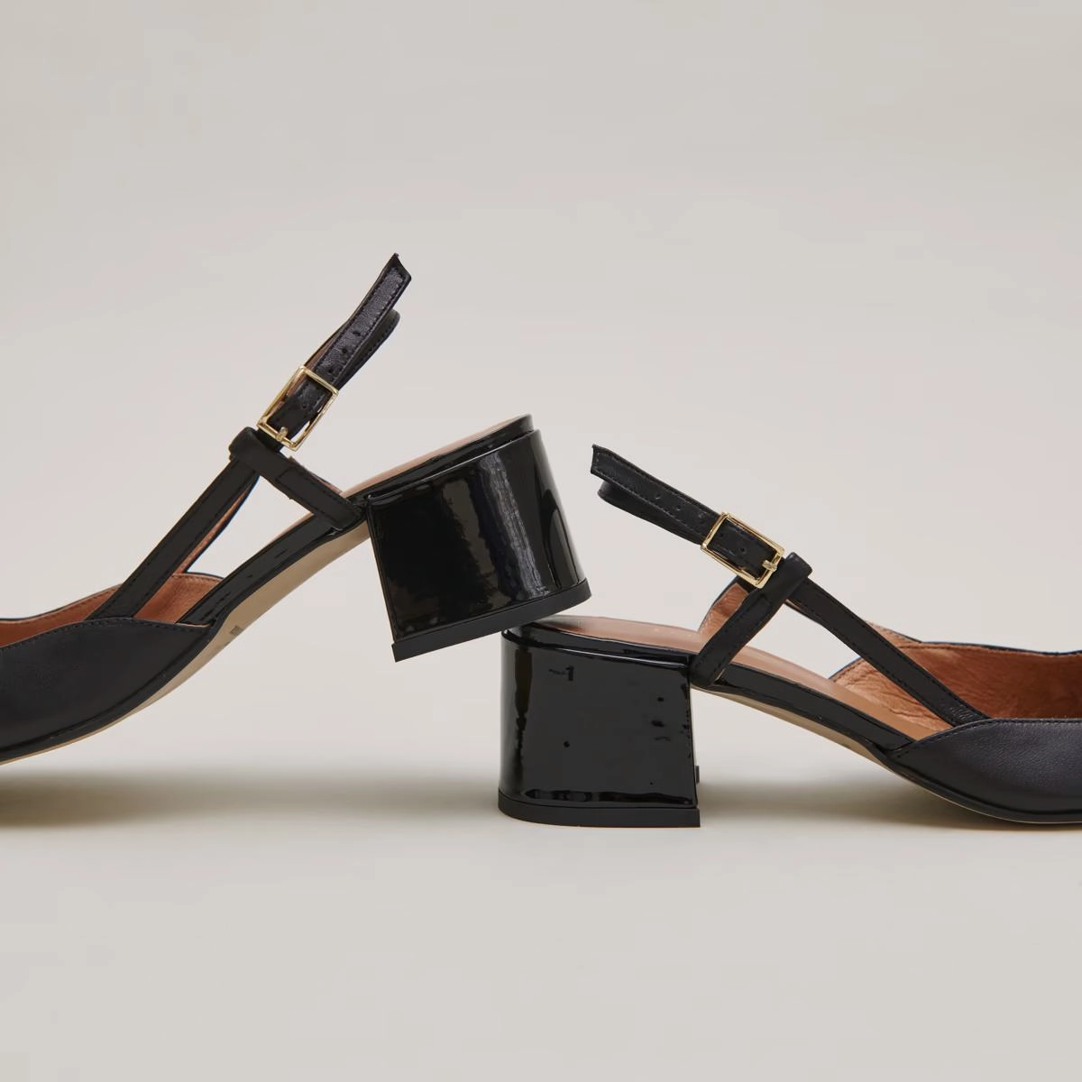 264- Dhapopy Vernis/cuir Noir-noir Stylish Footwear