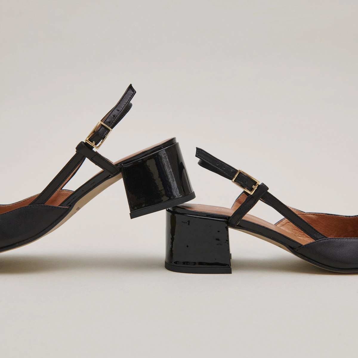 264- Dhapopy Vernis/cuir Noir-noir Stylish Footwear