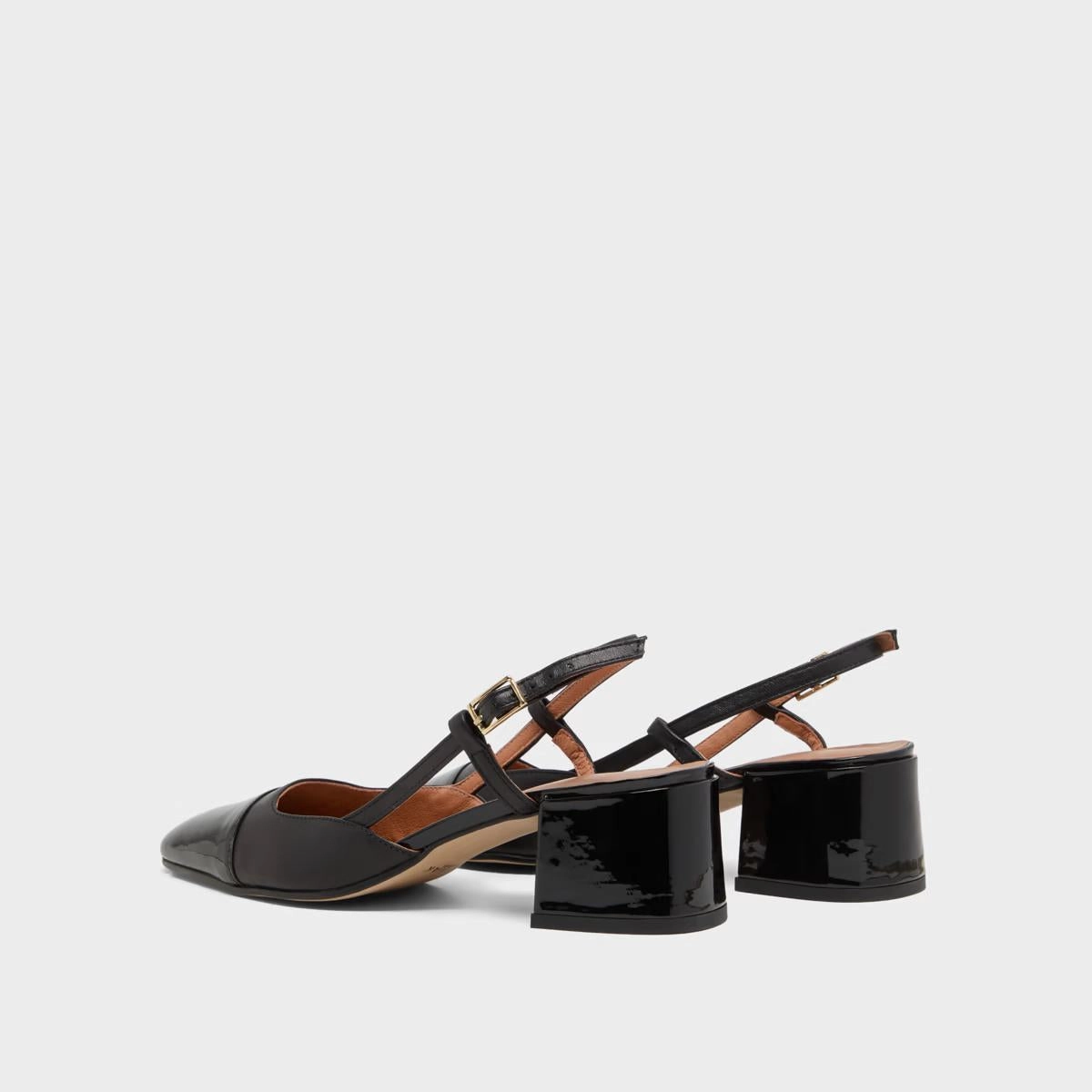 264- Dhapopy Vernis/cuir Noir-noir Stylish Footwear