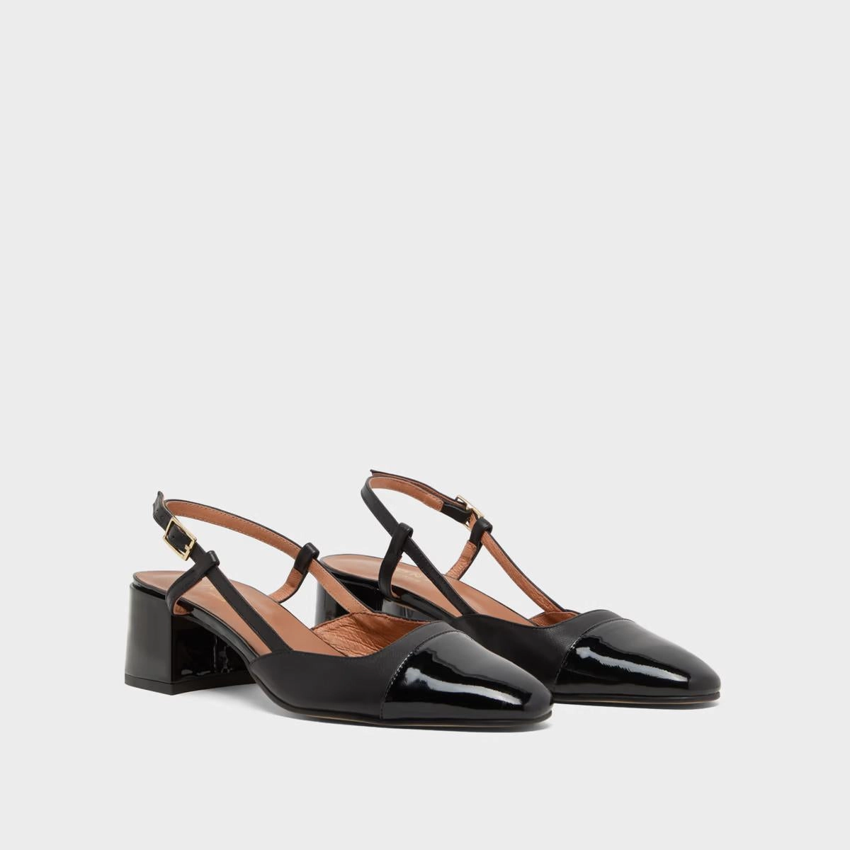 264- Dhapopy Vernis/cuir Noir-noir Stylish Footwear