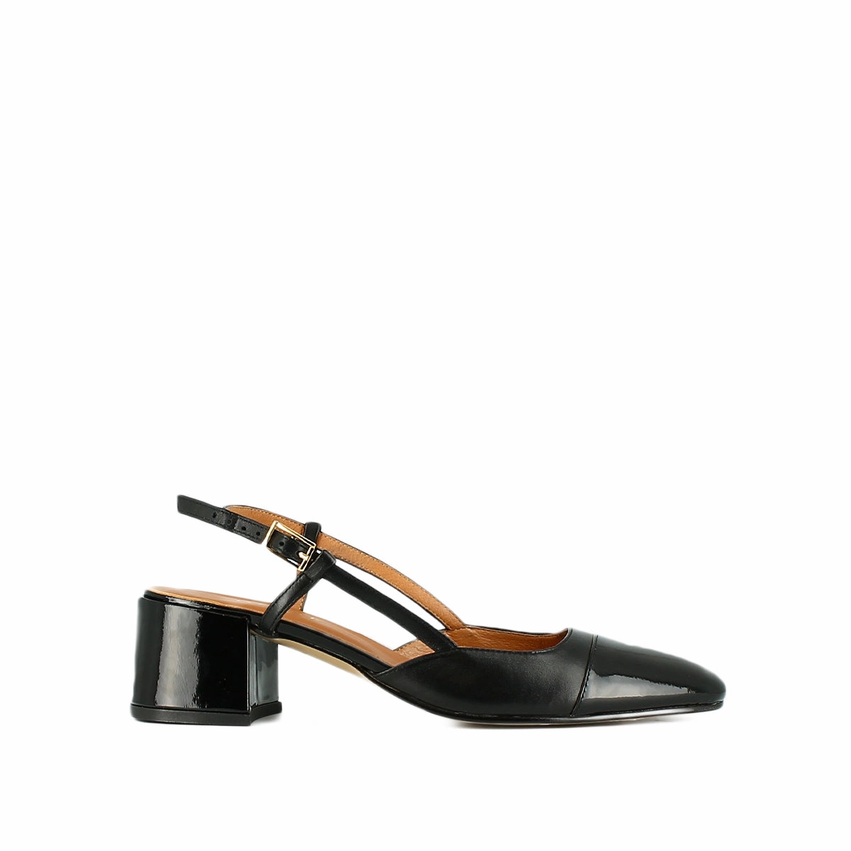 264- Dhapopy Vernis/cuir Noir-noir Stylish Footwear