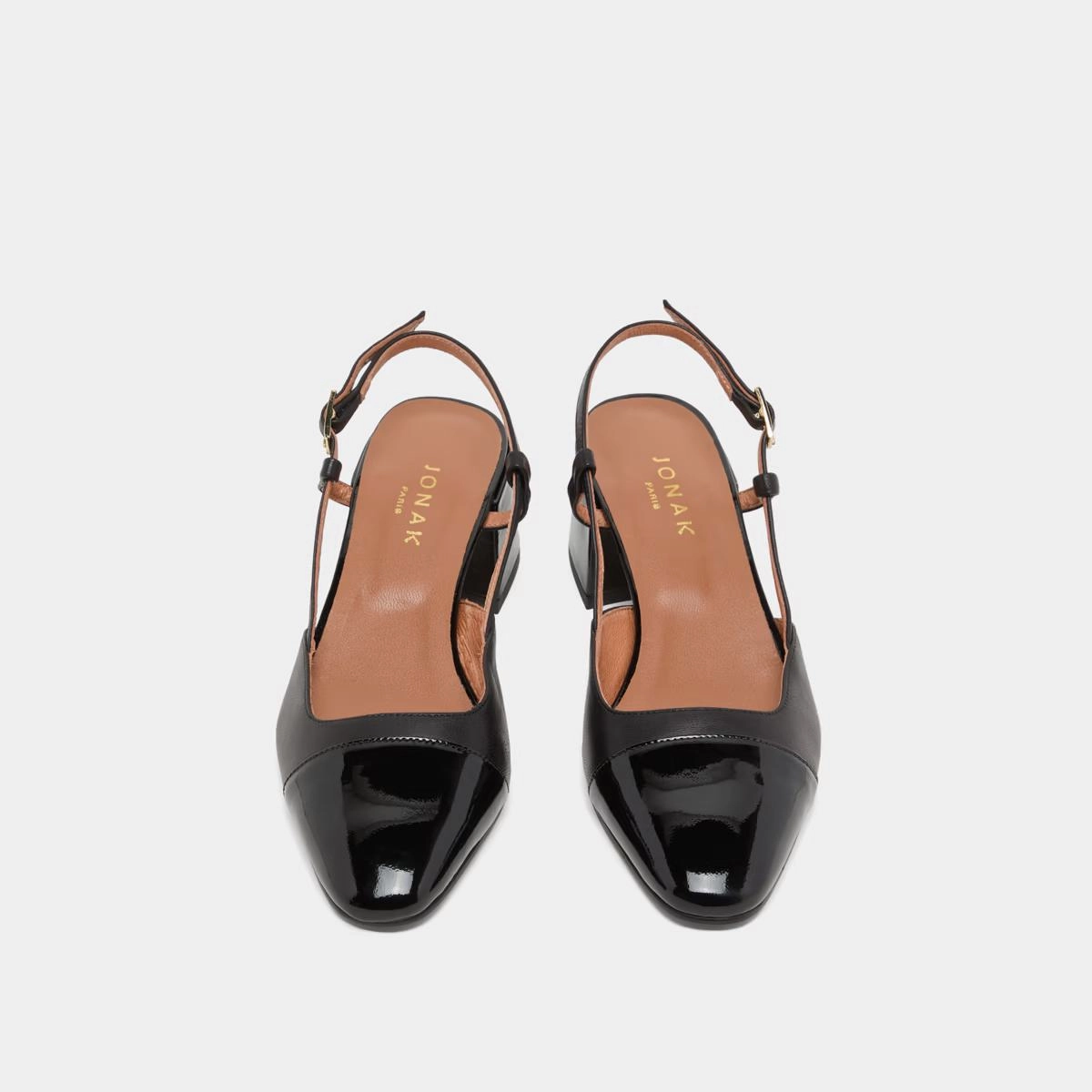 264- Dhapopy Vernis/cuir Noir-noir Stylish Footwear