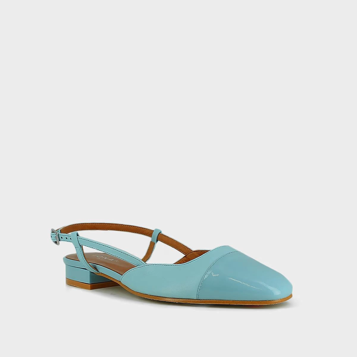 264- Dhapou Vernis/cuir Bleu-Ciel-bleu-Ciel Stylish Footwear
