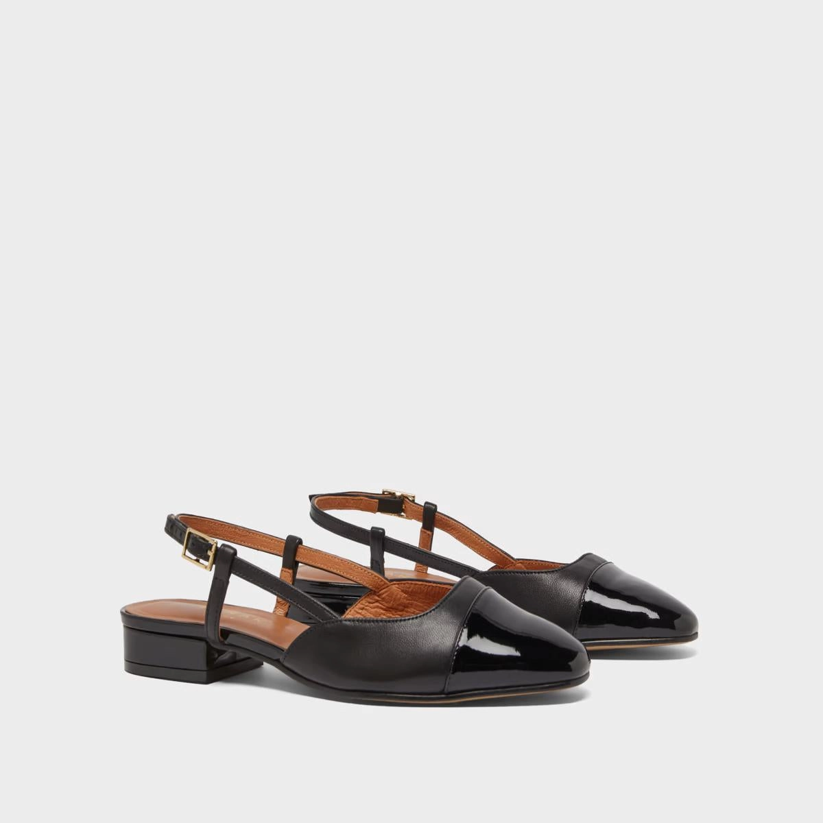 264- Dhapou Vernis/cuir Noir-noir Stylish Footwear