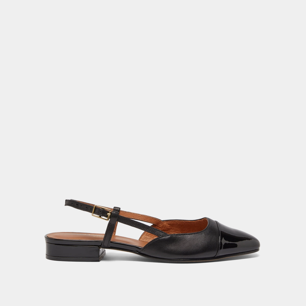 264- Dhapou Vernis/cuir Noir-noir Stylish Footwear