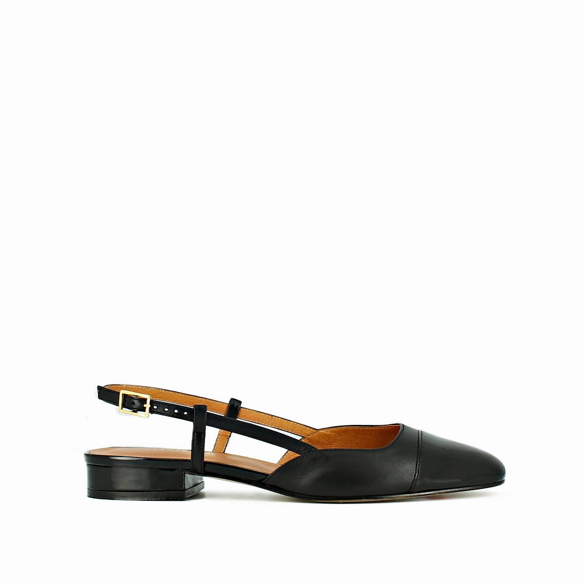264- Dhapou Vernis/cuir Noir-noir Stylish Footwear
