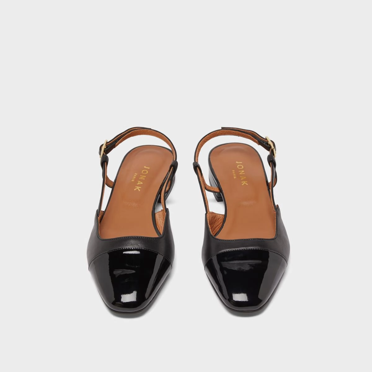 264- Dhapou Vernis/cuir Noir-noir Stylish Footwear