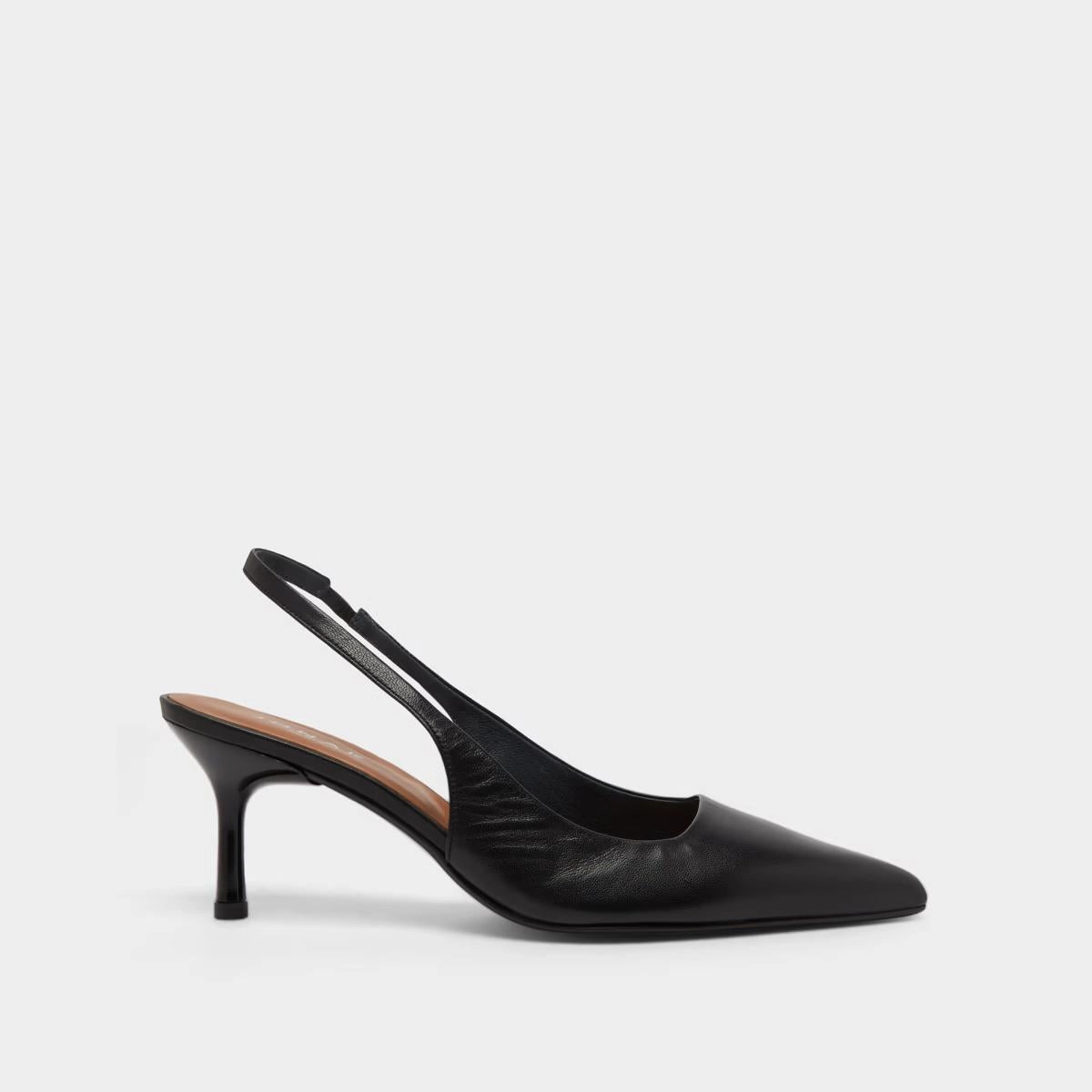 264- Diamantine Cuir Noir Stylish Footwear