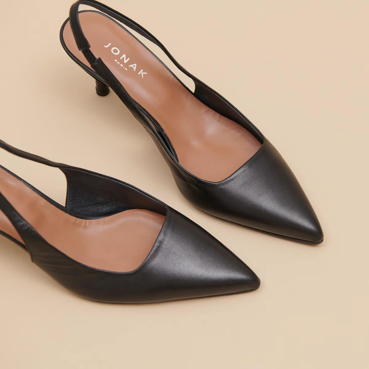 264- Diamantine Cuir Noir Stylish Footwear
