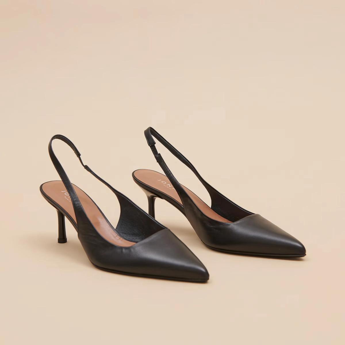 264- Diamantine Cuir Noir Stylish Footwear