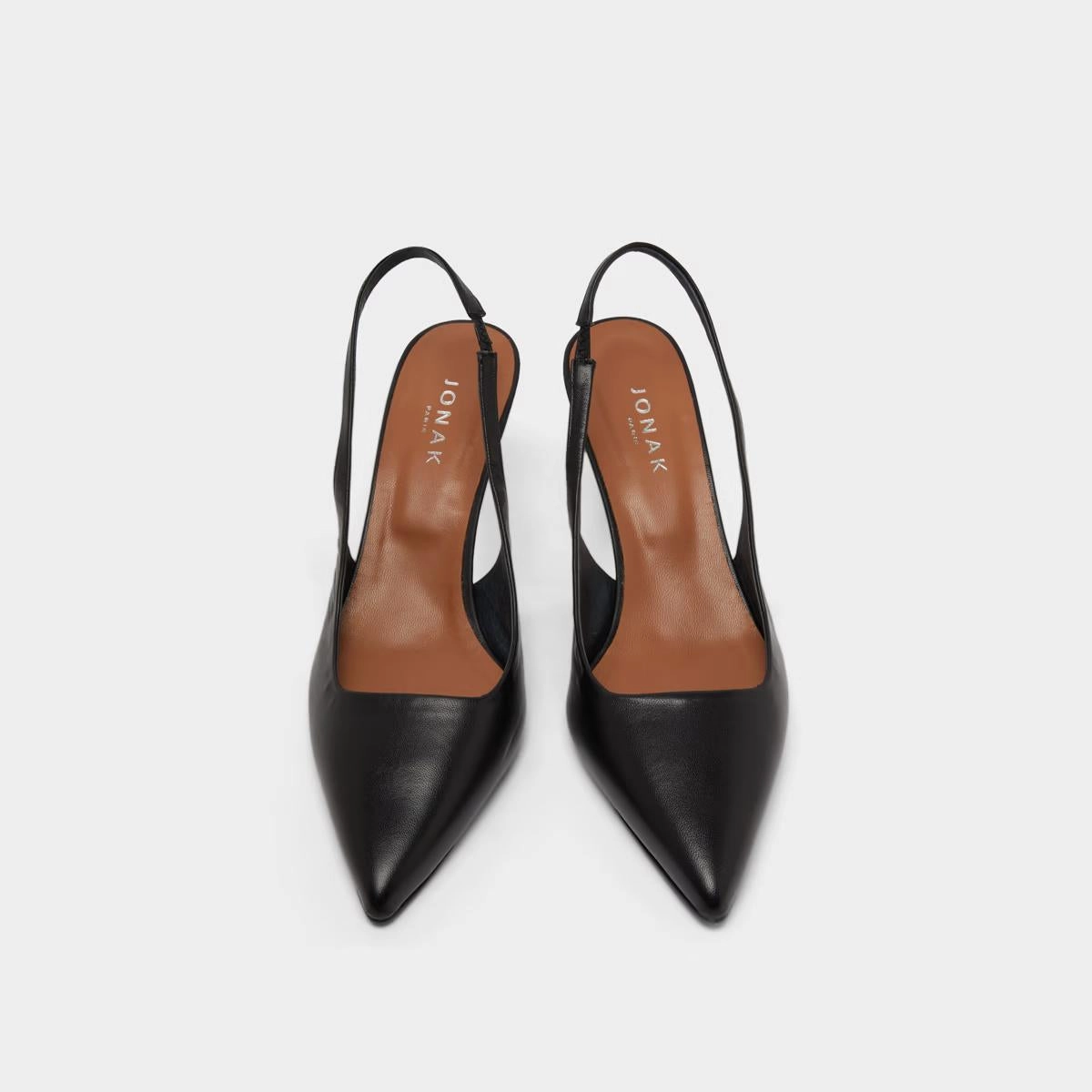 264- Diamantine Cuir Noir Stylish Footwear