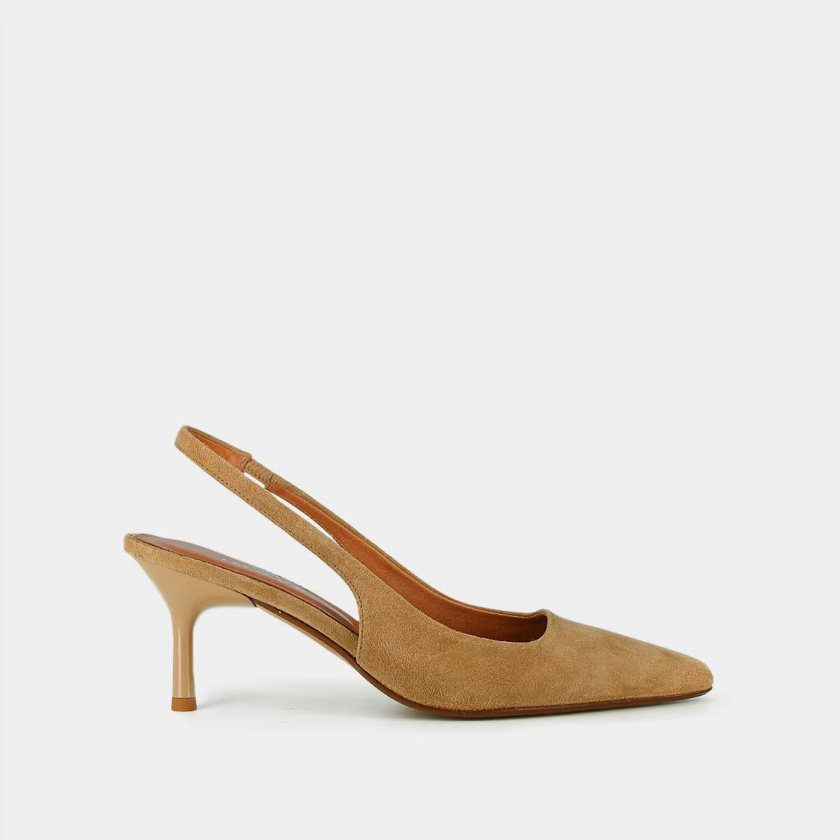 264- Diamantine Velours Camel Jonak women's stylish shoes with modern design