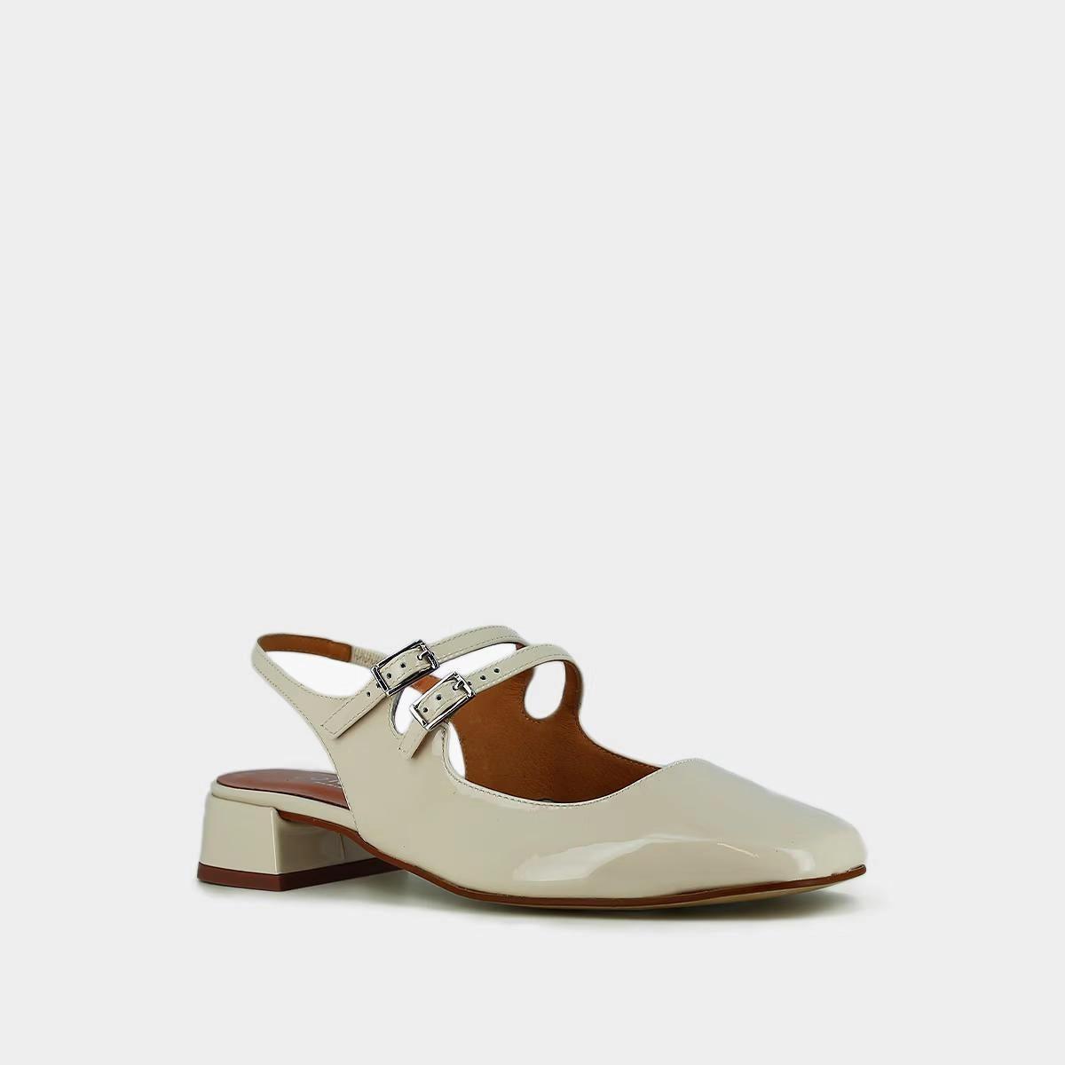 264- Doble Vernis Ecru Stylish Footwear