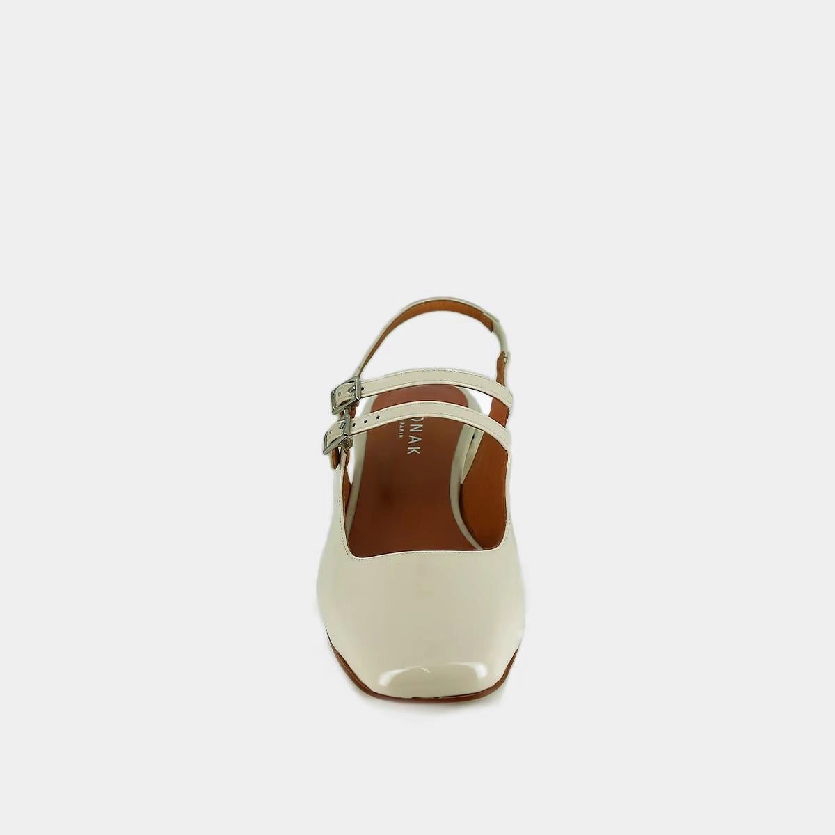 264- Doble Vernis Ecru Stylish Footwear