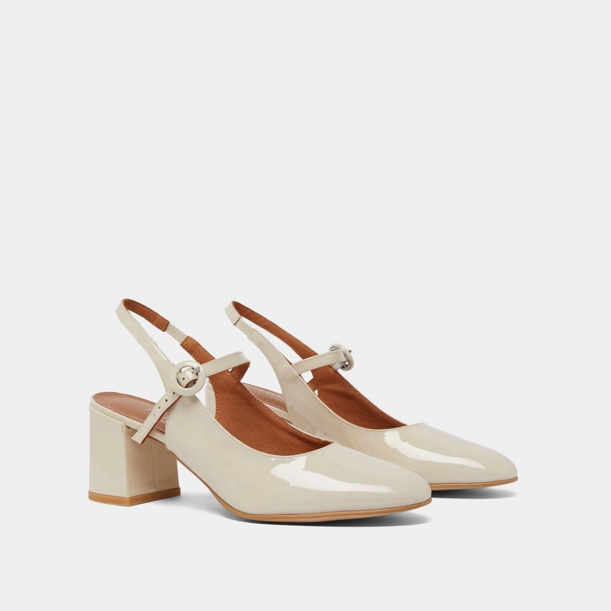 264- Dollar Vernis Ecru Stylish Footwear