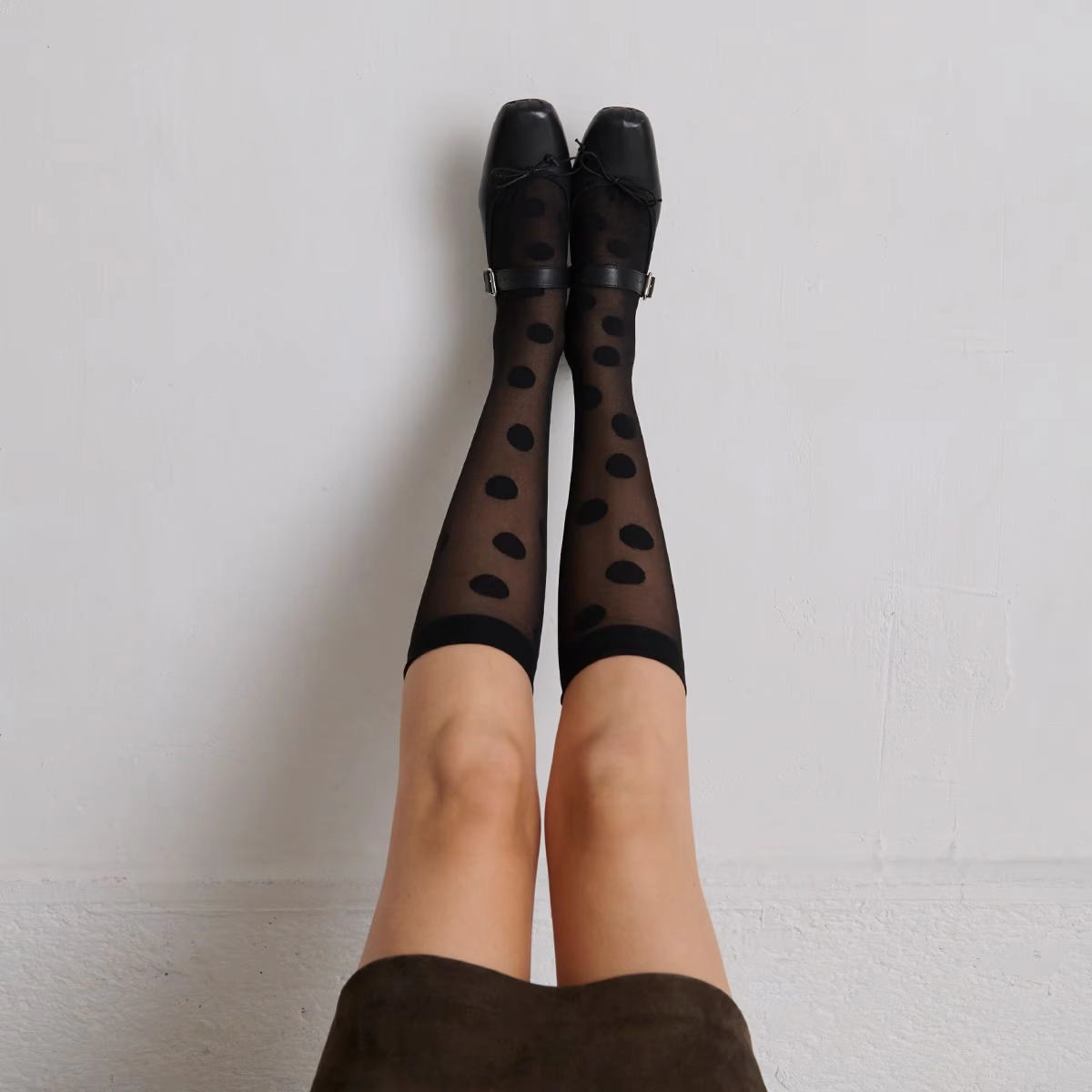 264- Dominante Cuir Noir Stylish Footwear