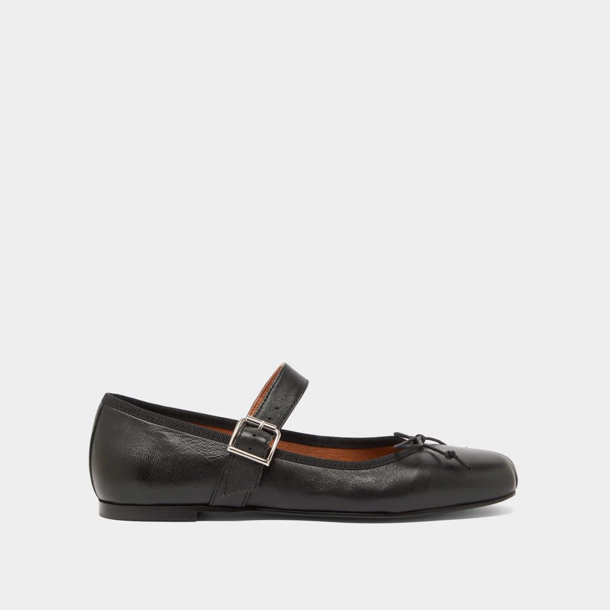 264- Dominante Cuir Noir Stylish Footwear