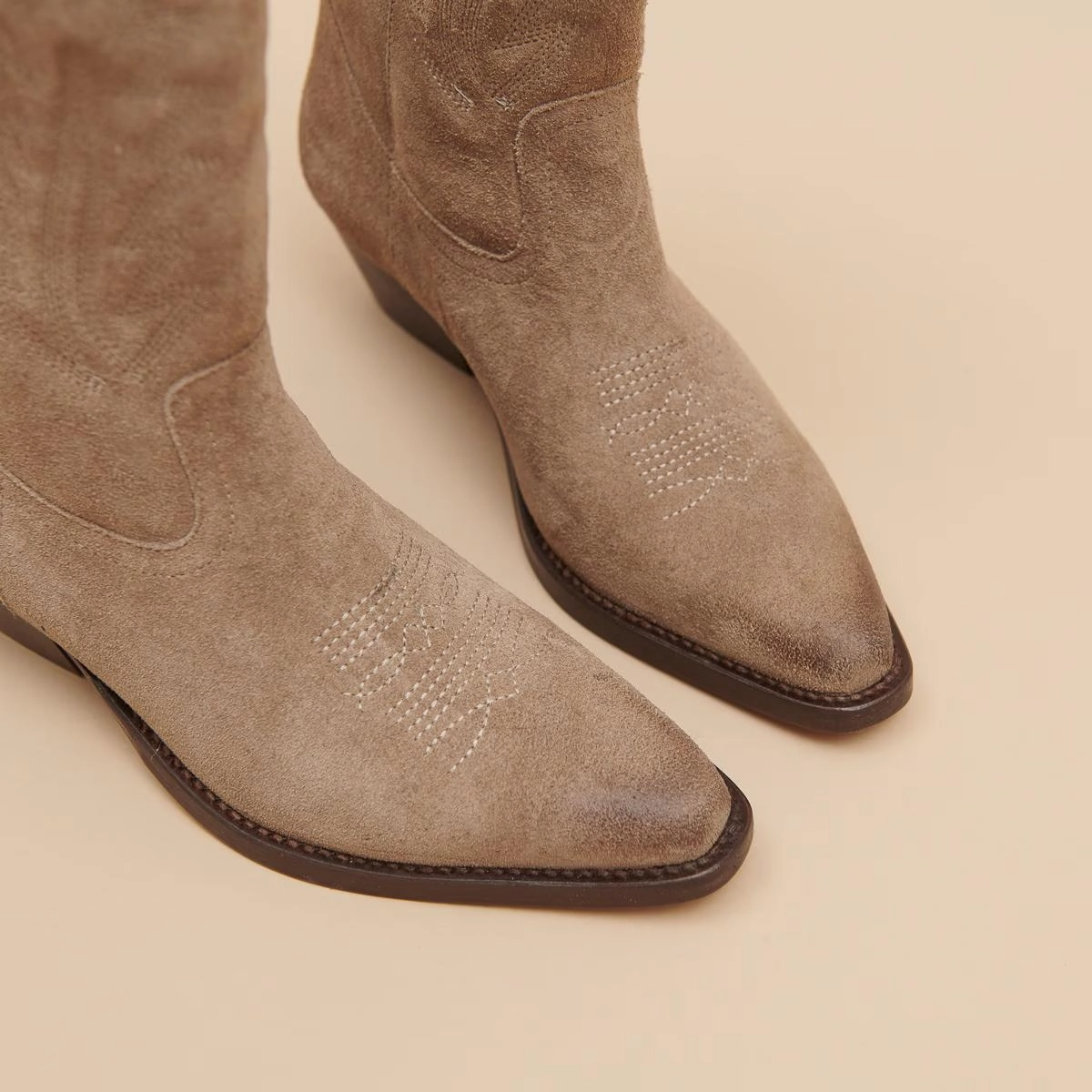 264- Donatella Croute Taupe Stylish Footwear