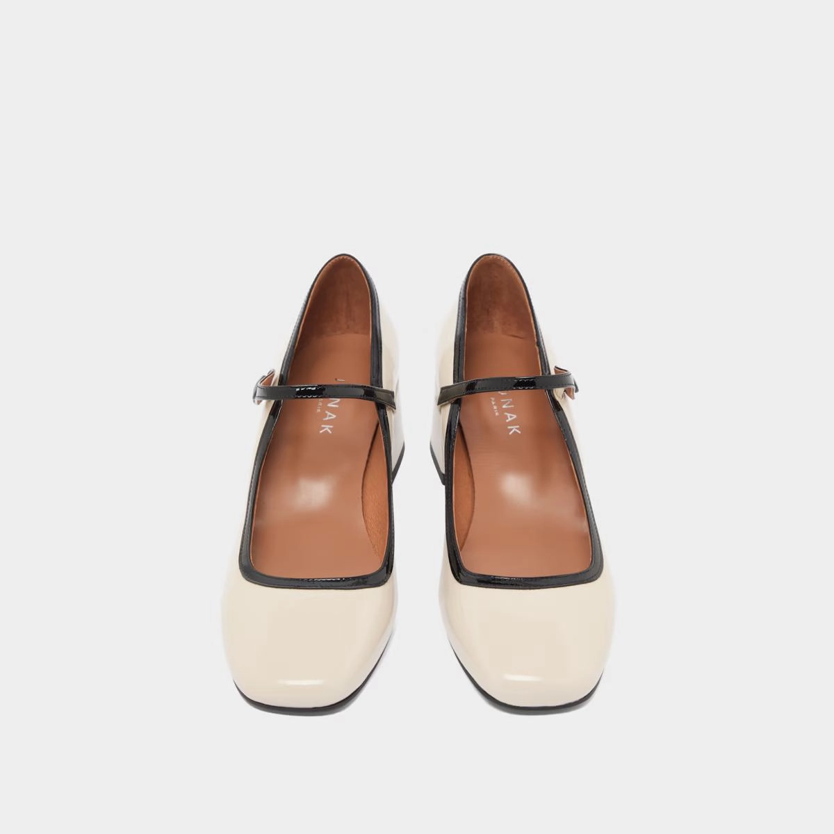 264- Donzai Vernis/vernis Ecru-noir Stylish Footwear