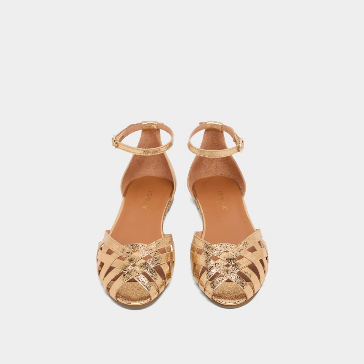 264- Doo Cuir Craquele Or Stylish Footwear