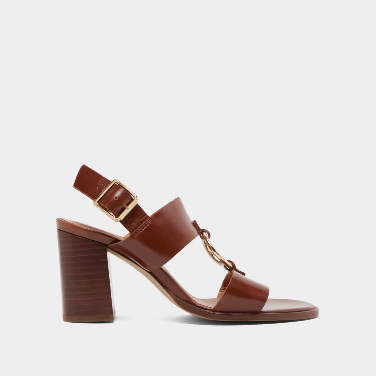 264- Dore Cuir Marron Stylish Footwear