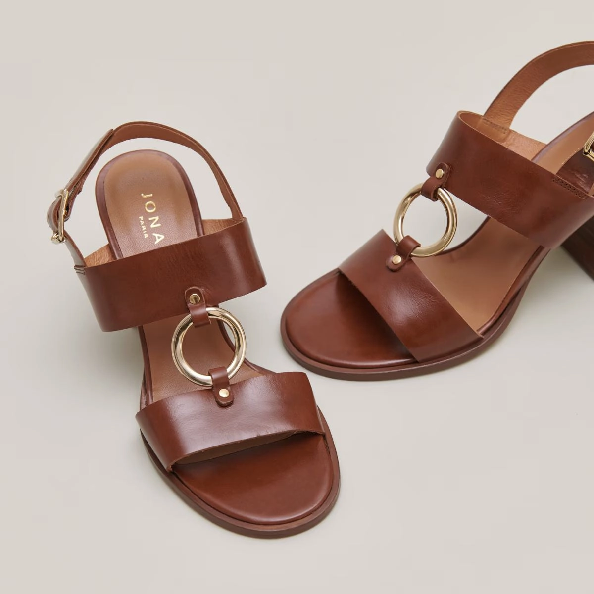 264- Dore Cuir Marron Stylish Footwear