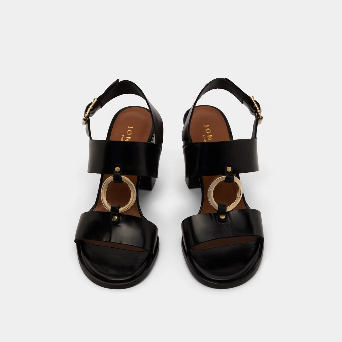 264- Dore Cuir Noir Stylish Footwear