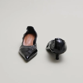 264- Doua Vernis Plisse Noir Jonak women's stylish shoes with modern design