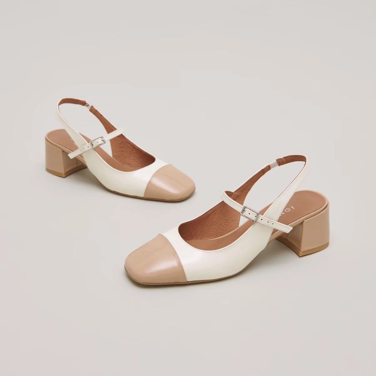 264- Doumy Vernis Beige-ecru Jonak women's stylish shoes with modern design