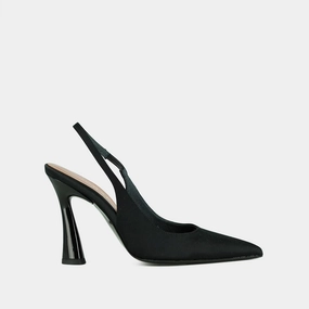 264- Dressy Satin Noir Jonak women's stylish shoes with modern design