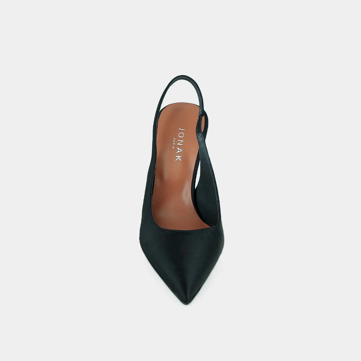 264- Dressy Satin Noir Stylish Footwear