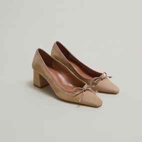 264- Dring Velours Camel Jonak women's stylish shoes with modern design