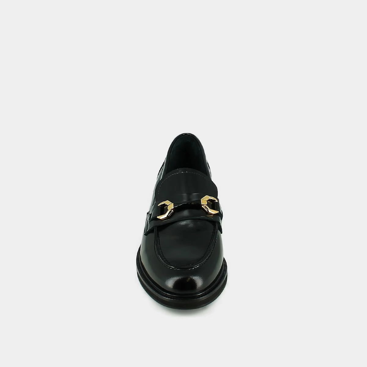 264- Drop Cuir Glace Noir Stylish Footwear