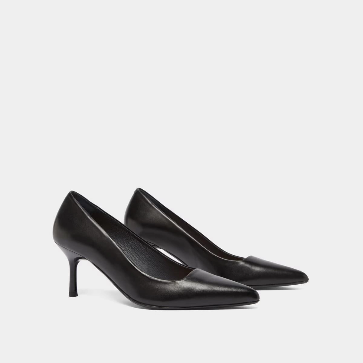264- Dundee Cuir Noir Stylish Footwear